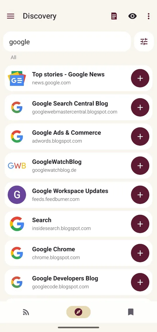 Add a site / feed
